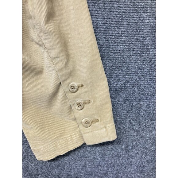 St Johns Bay Corduroy Jacket Women’s Size Medium Tan Long Sleeve Button Up - Picture 10 of 11